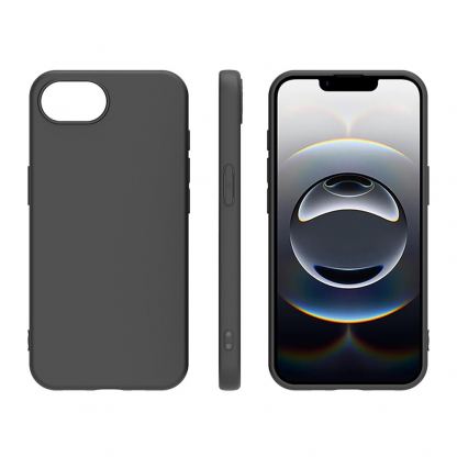 Тънък силиконов (TPU) калъф за iPhone 17e, iPhone 16e - 4smarts TPU Silicone Case (черен)