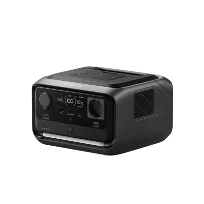 Портативна електростанция за зареждане на различна техника и устройства и отделна външна батерия Rapid 5000 mAh - EcoFlow RIVER 3 Plus (Wireless) Portable Power Station 286Wh (черен)