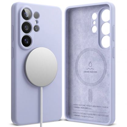  Силиконов (TPU) калъф с MagSafe за Samsung Galaxy S26 Ultra - Ringke Liquid Silicone Magnetic Case (лилав) 