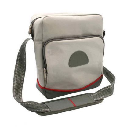 Jaguar Travel Shoulder Bag - полиестерна чанта с презрамка за дребни вещи или аксесоари (сива)