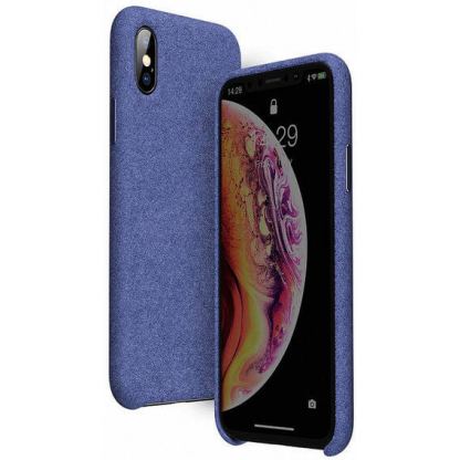 Baseus Original Super Fiber Case - велурен кейс за iPhone XS Max (син)