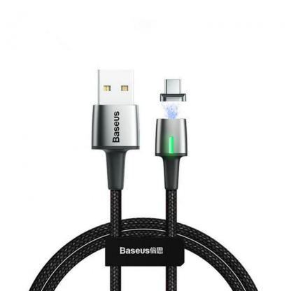 Baseus Zinc Magnetic Cable - USB-C кабел с магнитен накрайник за устройства с USB-C (черен)