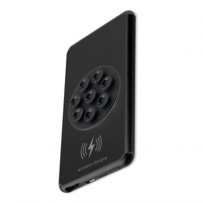 4smarts Wireless Power Bank StickyVolt  5000 mAh with Qi - външна батерия с технология за безжично зареждане (черен)