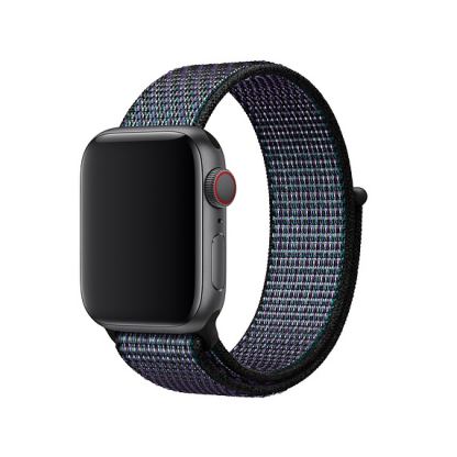 Apple Watch Nike Sport Loop - оригинална текстилна каишка за Apple Watch 38мм, 40мм (черен-лилав)