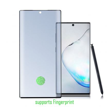 4smarts Second Glass UltraSonix with Colour Frame - калено стъклено защитно покритие с извити ръбове за Samsung Galaxy Note 10, Note 10 5G (черен-прозрачен)