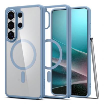 Хибриден кейс с висока степен на защита с MagSafe за Samsung Galaxy S26 Ultra - Spigen Ultra Hybrid MagSafe Case (син-прозрачен)