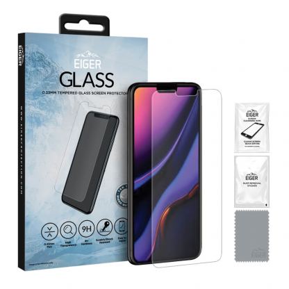 Eiger Tempered Glass Protector 2.5D - калено стъклено защитно покритие за дисплея на iPhone 11 Pro Max (прозрачен)