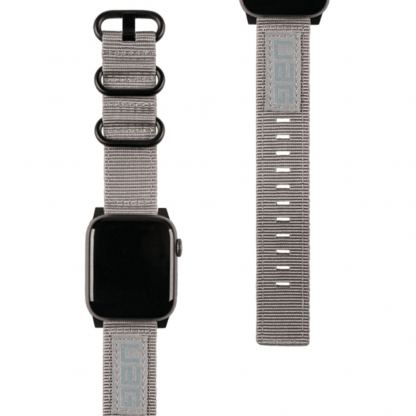 Urban Armor Gear Active Nato Strap - изключително здрава текстилна каишка за Apple Watch 38мм, 40мм (сив)
