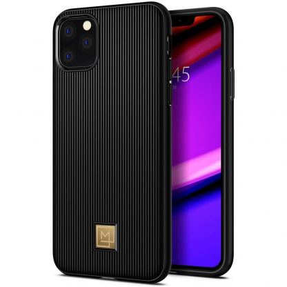 Spigen La Manon Classy Case - дизайнерски силиконов (TPU) калъф за iPhone 11 Pro Max (черен) 