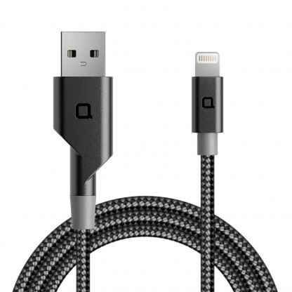 Nonda ZUS 180 Lightning Carbon Fiber Cable - Lightning кабел с оплетка от карбон за iPhone, iPad и устройства с Lightning порт (120 см)