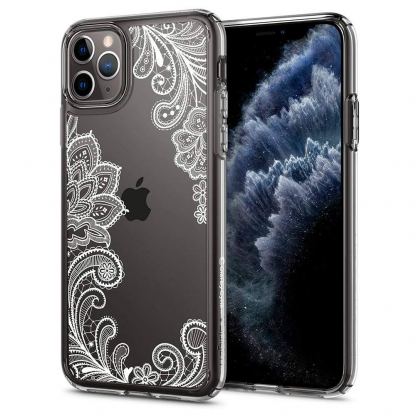Spigen Ciel White Mandala Case - дизайнерски удароустойчив кейс за iPhone 11 Pro Max (прозрачен)