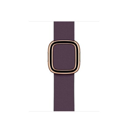 Apple Modern Buckle Band Medium - оригинална кожена каишка за Apple Watch 38мм, 40мм (лилав)