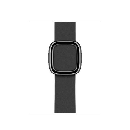 Apple Modern Buckle Band Large - оригинална кожена каишка за Apple Watch 38мм, 40мм (черен)