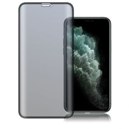 4smarts Second Glass Curved - калено стъклено защитно покритие с извити ръбове за целия дисплея на iPhone 11 Pro Max, iPhone XS Max (прозрачен-черен)