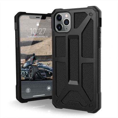 Urban Armor Gear Monarch Case - удароустойчив хибриден кейс за iPhone 11 Pro Max (черен)