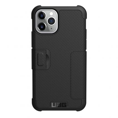 Urban Armor Gear Metropolis - удароустойчив хибриден кейс тип портфейл за iPhone 11 Pro (черен)