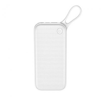 Baseus Powerful QC 3.0 Powerbank 20000 mAh - външна батерия с два USB изхода и USB-C порт и с технология за бързо зареждане (бял)