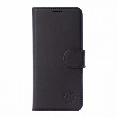 JT Berlin BookCase Kreuzberg Case - хоризонтален кожен (естествена кожа) калъф тип портфейл за iPhone 11 Pro (черен)