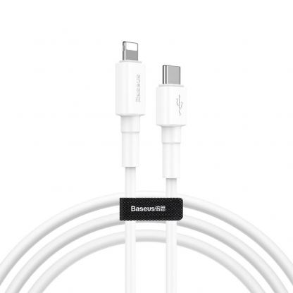 Baseus USB-C to Lightning Cable 1m. - USB-C към Lightning кабел за Apple устройства с Lightning порт (100 см) (бял)