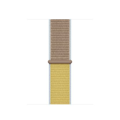 Apple Camel Sport Loop - оригинална текстилна каишка за Apple Watch 38мм, 40мм (бежов-жълт)