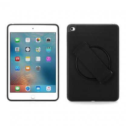 Griffin Survivor Airstrap 360 - калъф с дръжка за ръка за iPad mini 4, iPad mini 5 (2019) (черен)
