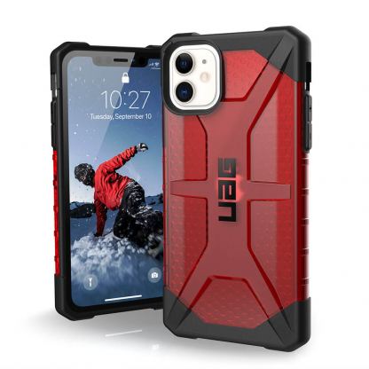 Urban Armor Gear Plasma - удароустойчив хибриден кейс за iPhone 11 (червен)