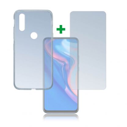4smarts 360° Protection Set - тънък силиконов кейс и стъклено защитно покритие за дисплея на Huawei P Smart Z (прозрачен)