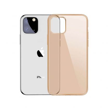 Baseus Simple Case - силиконов (TPU) калъф за iPhone 11 (златист)