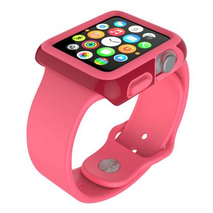 Speck CandyShell Fit Case - удароустойчив хибриден кейс за Apple Watch 38 mm (лилав)