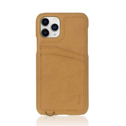 Torrii Koala Case - кожен кейс с джоб за карти за iPhone 11 Pro (кафяв)