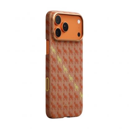 Кевларен кейс с MagSafe за iPhone 17 Pro - Pitaka Happiness Rides Amber Edge Ultra Slim Aramid Fiber Case