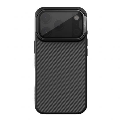 Хибриден удароустойчив кевларен кейс с MagSafe за iPhone 17 Pro - Nillkin CarboProp Aramid MagSafe Case (черен)