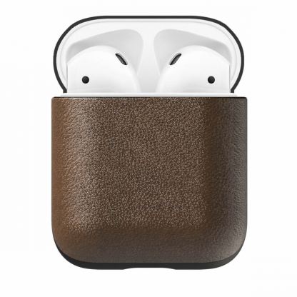 Nomad Leather Case - кожен (естествена кожа) кейс за Apple Airpods (тъмнокафяв)