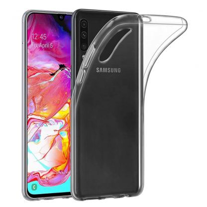Case FortyFour No.1 Case - силиконов TPU калъф за Samsung Galaxy A70 (прозрачен)
