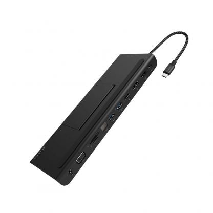 Adam Elements CASA Hub Pro USB-C - мултифункционален хъб за свързване на допълнителна периферия за Macbook и USB-C устройства (черен)