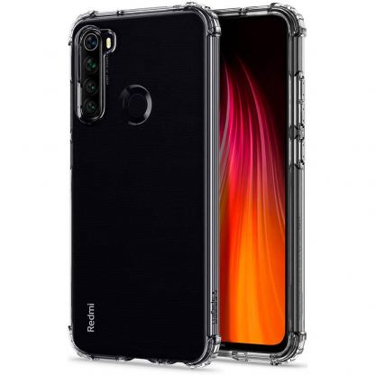 Spigen Crystal Shell Case - хибриден кейс с висока степен на защита за Xiaomi RedMi Note 8 (прозрачен)