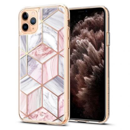 Spigen Ciel Cyrill Etoile Pink Marble Case - дизайнерски удароустойчив кейс за iPhone 11 Pro Max (прозрачен)