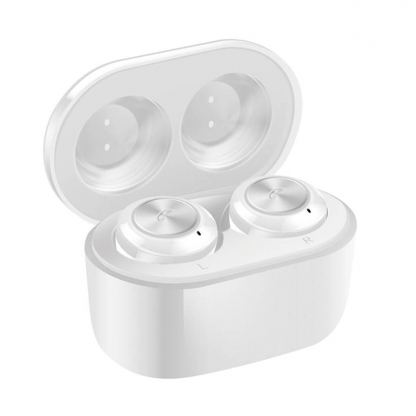 Platinet Bluetooth Earphones Sport + Charging Station - безжични блутут слушалки със станция за зареждане (бял)