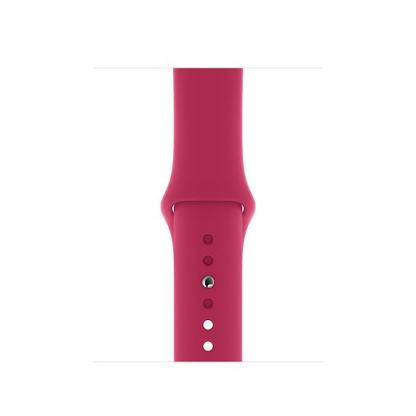 Apple Pomegranate Sport Band S/M & M/L - оригинална силиконова каишка за Apple Watch 38мм, 40мм (тъмнорозов)