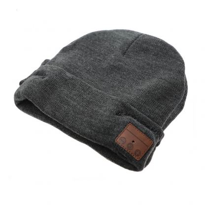 4smarts Basic Wireless Beanie Bluetooth Headset - шапка с вградени безжични слушалки, управление на звука и LED осветление (сив)