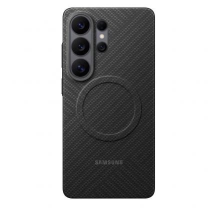 Оригинален кевларен кейс с MagSafe за Samsung Galaxy S26 Ultra - Samsung Carbon Magnet Case EF-KS948SNE (черен)