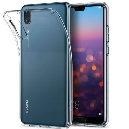 Huawei TPU Case - оригинален термополиуретанов кейс за Huawei P20 (прозрачен) (bulk)