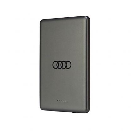 Преносима външна батерия с USB-C порт и безжично зареждане с MagSafe - Audi Ultra Slim MagSafe Wireless Power Bank 5000 mAh 15W