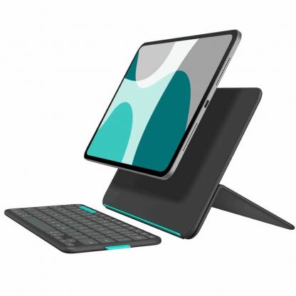 Безжична клавиатура, кейс и поставка за iPad Pro 13 (2025), iPad Pro 13 (2024), iPad Air 13 (2025), iPad Air 13 (2024) - Logitech Flip Folio Keyboard Case US (тъмносив)