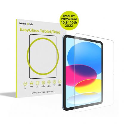 Калено стъклено защитно покритие за дисплея на iPad 11 (2025), iPad 10 (2022) - Mobile Origin EasyGlass Tempered Glass 2.5D (прозрачен)
