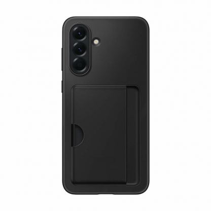 Оригинален силиконов кейс с джоб за кредитна карта за Samsung Galaxy A56 5G (черен)  - Samsung Card Slot Cover EF-OA566TBE