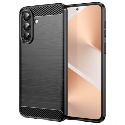 Тънък силиконов (TPU) калъф за Samsung Galaxy A57 5G - Techsuit Carbon Silicone Case (черен)