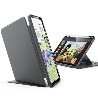 Удароустойчив хибриден кейс за iPad 10 (2022), iPad 11 (2025) - ESR Flip Hybrid Protective Stand Case (черен)