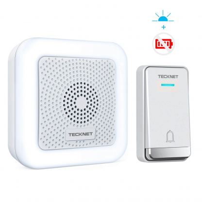 TeckNet HDB01597WU01 Wireless DoorBell - безжичен стилен звънец за входна врата (бял)