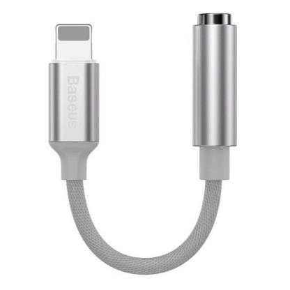 Baseus Lightning to 3.5 mm Adapter - адаптер от Lightning към 3.5 мм аудио жак за устройства с Lightning порт (сребрист)